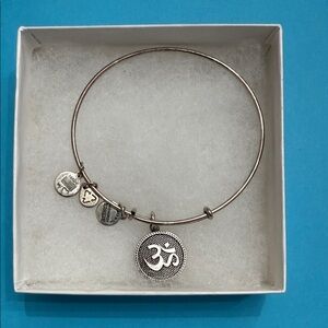 Alex and Ani Ohm Bangle Bracelet in Rafaelian Silver